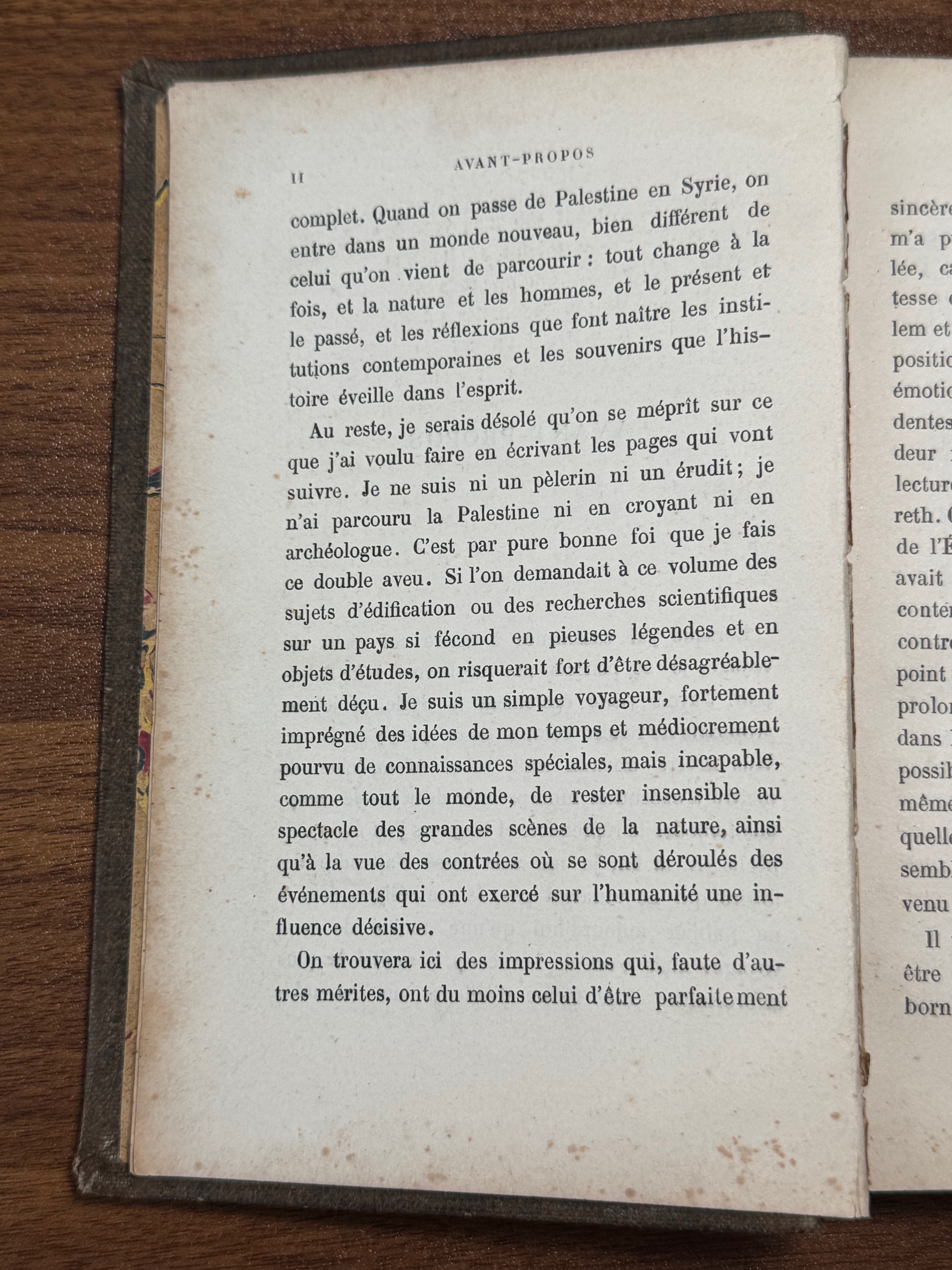 Page II of Voyage en Palestine