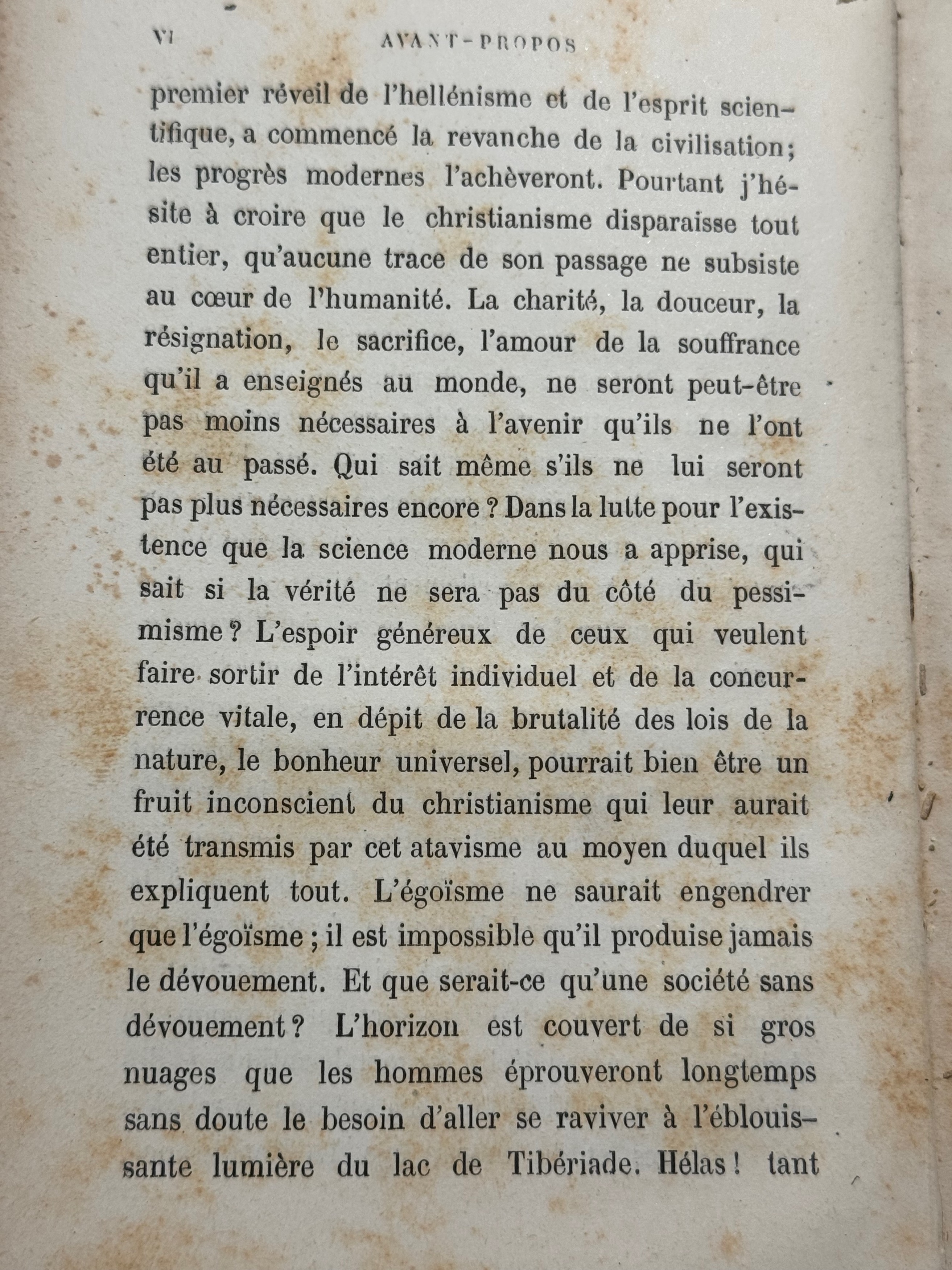 Page VI of Voyage en Palestine